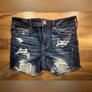 NWOT! American Eagle Outfitters Distressed Denim Shorts - Dark Blue